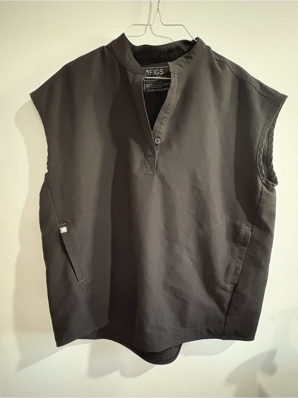 FIGS Black Rafaela style scrub top